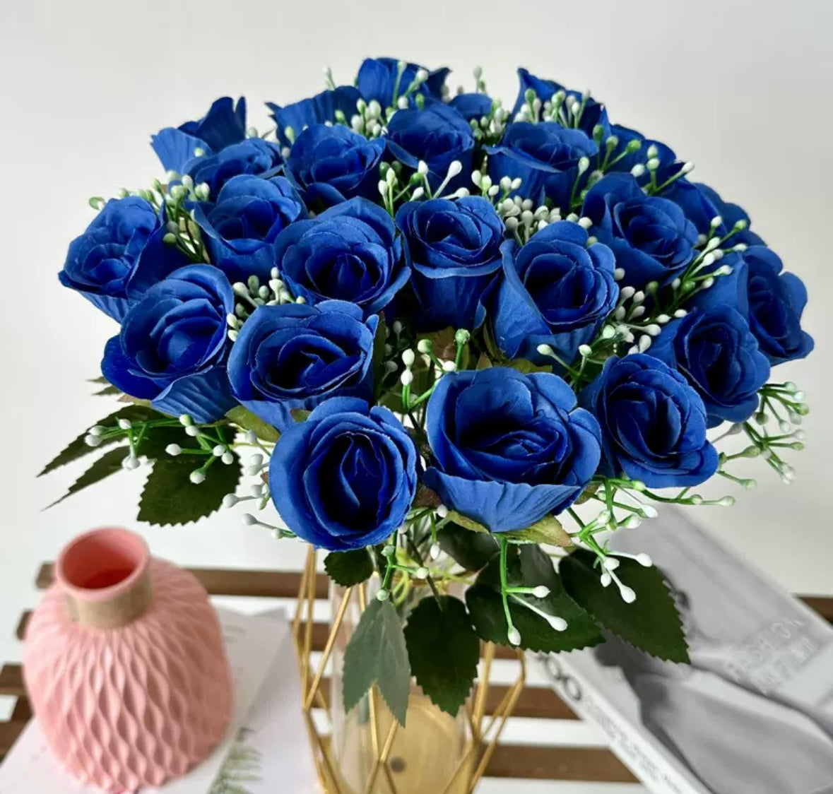 🌹Bouquet de 24 roses + Gypsophil